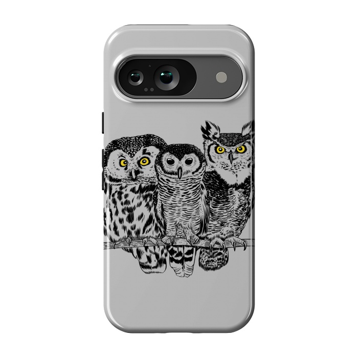 Pixel 9 StrongFit Three owls by Alberto