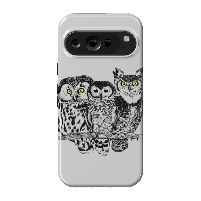 Pixel 9 pro StrongFit Three owls by Alberto