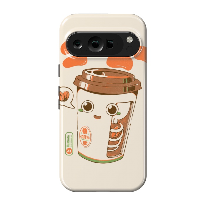 Pixel 9 pro StrongFit Cute Coffee x-Ray by Ilustrata