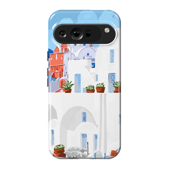 Pixel 9 Pro XL StrongFit The Santorini Vacay by Uma Prabhakar Gokhale