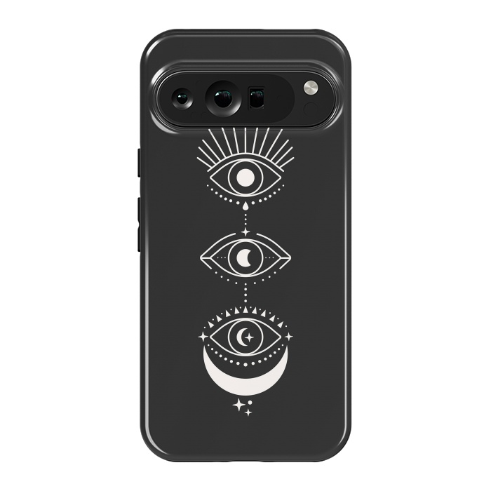 Pixel 9 Pro XL StrongFit Black Eyes Moon Phases by ArtPrInk