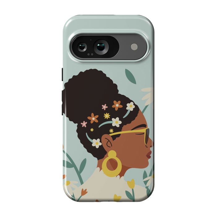 Pixel 9 StrongFit Spring Afro Girl by ArtPrInk