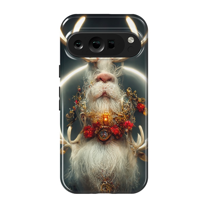 Pixel 9 pro StrongFit Santa reindeer by haroulita