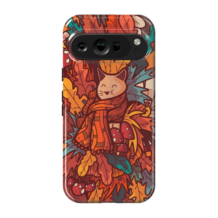 Pixel 9 pro StrongFit Cosy autumn cat by Steve Wade (Swade)