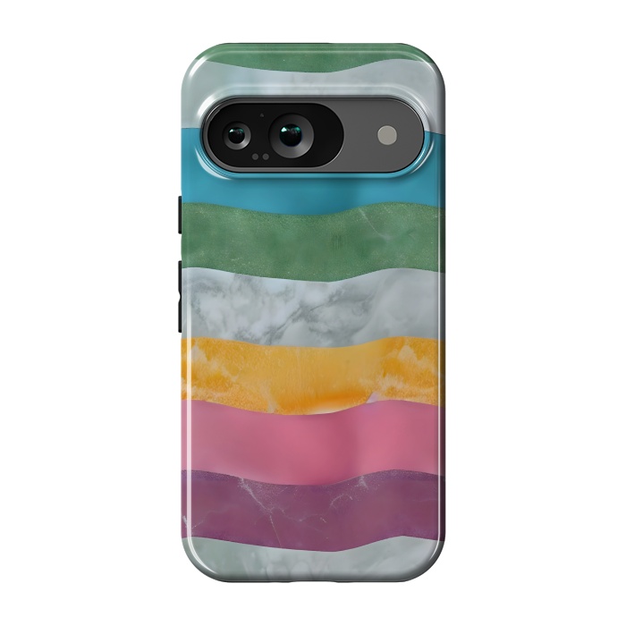 Pixel 9 StrongFit Colorful marble Waves  by Winston