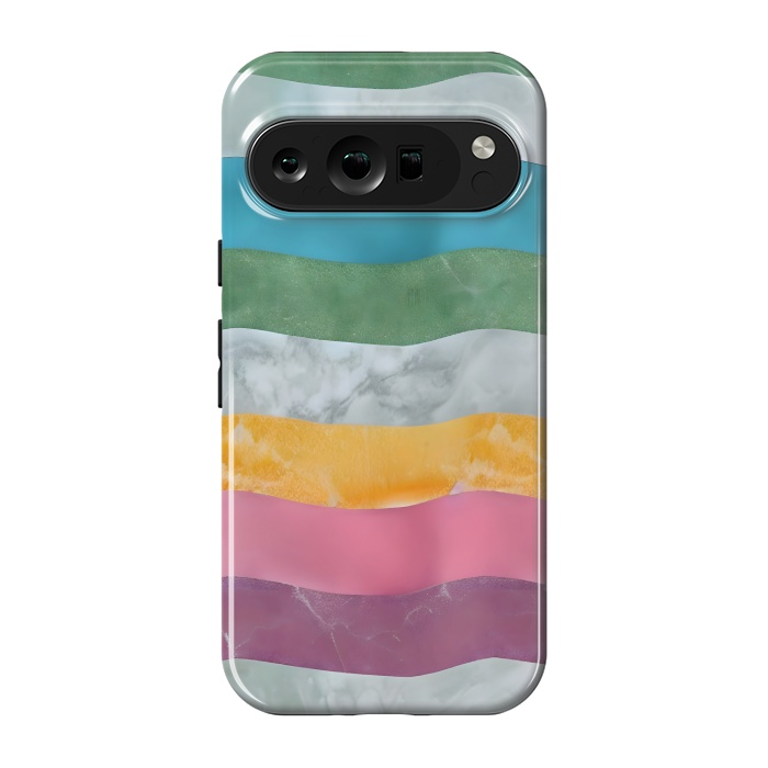 Pixel 9 pro StrongFit Colorful marble Waves  by Winston