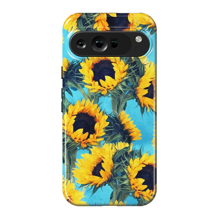 Pixel 9 Pro XL StrongFit Sunflowers & Sky by Uma Prabhakar Gokhale