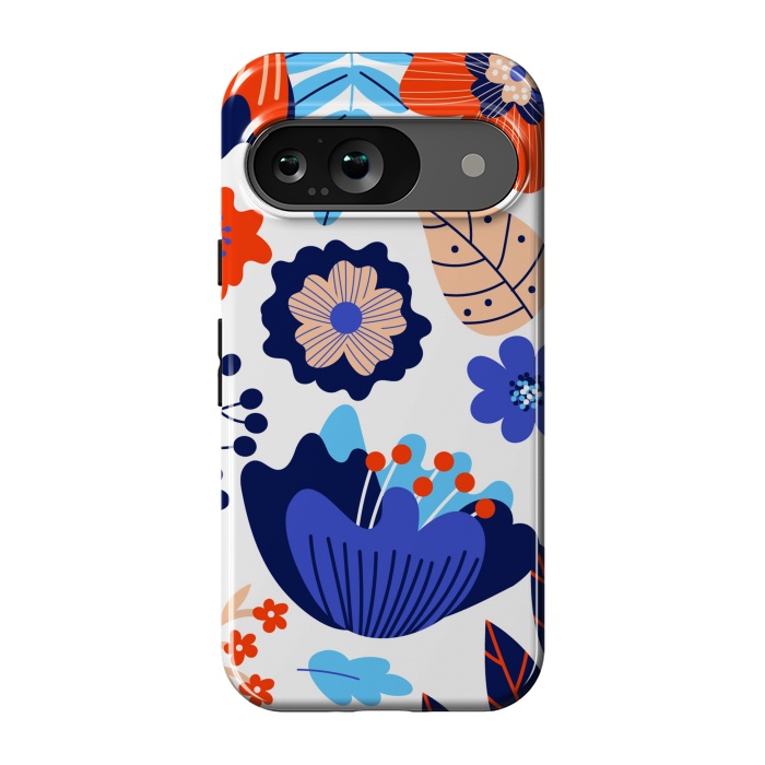 Pixel 9 StrongFit Blue Flowers by ArtsCase