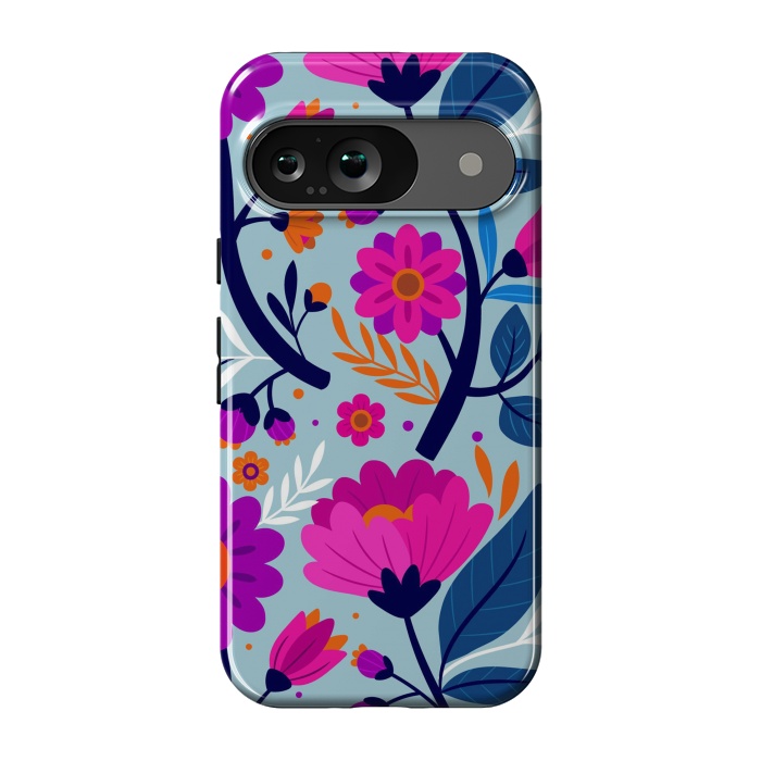 Pixel 9 StrongFit Colorful Exotic Floral Pattern by ArtsCase