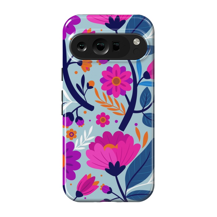 Pixel 9 pro StrongFit Colorful Exotic Floral Pattern by ArtsCase