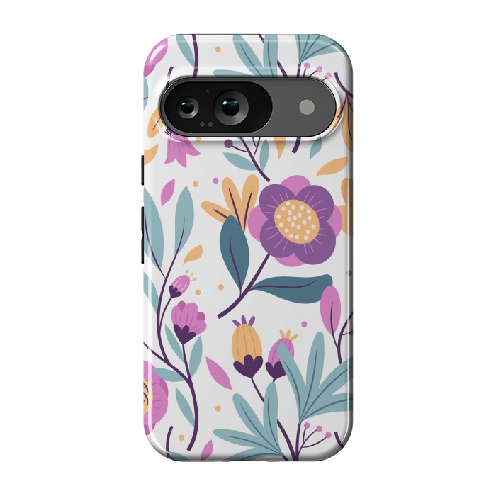 Pixel 9 StrongFit Purple Floral Pattern 0 by ArtsCase