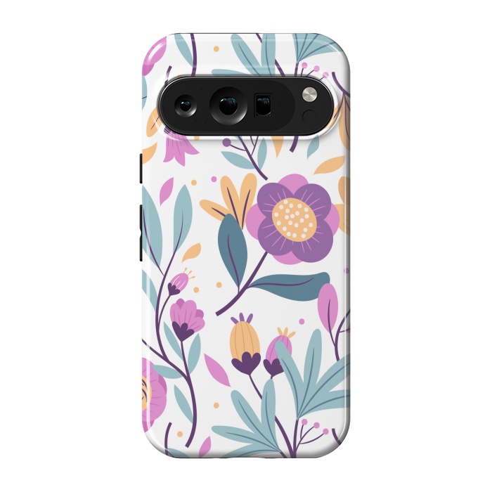 Pixel 9 pro StrongFit Purple Floral Pattern 0 by ArtsCase