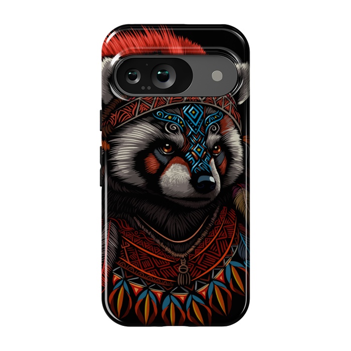 Pixel 9 StrongFit Red panda Indian Chief by Alberto