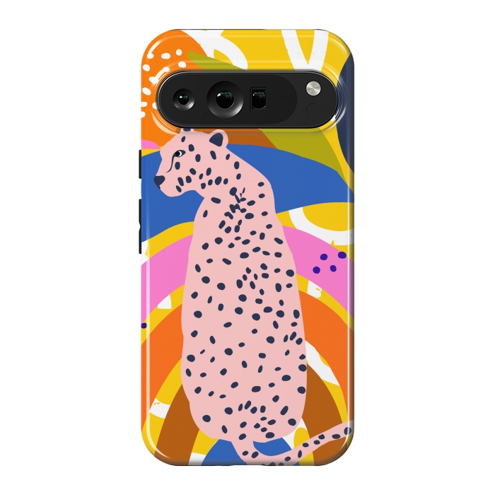 Pixel 9 Pro XL StrongFit Leopard Somewhere Over The Rainbow by Uma Prabhakar Gokhale