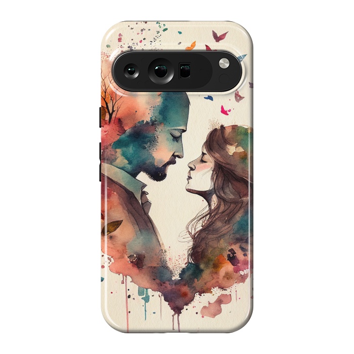 Pixel 9 Pro XL StrongFit Whimsical Love in Watercolor by Texnotropio