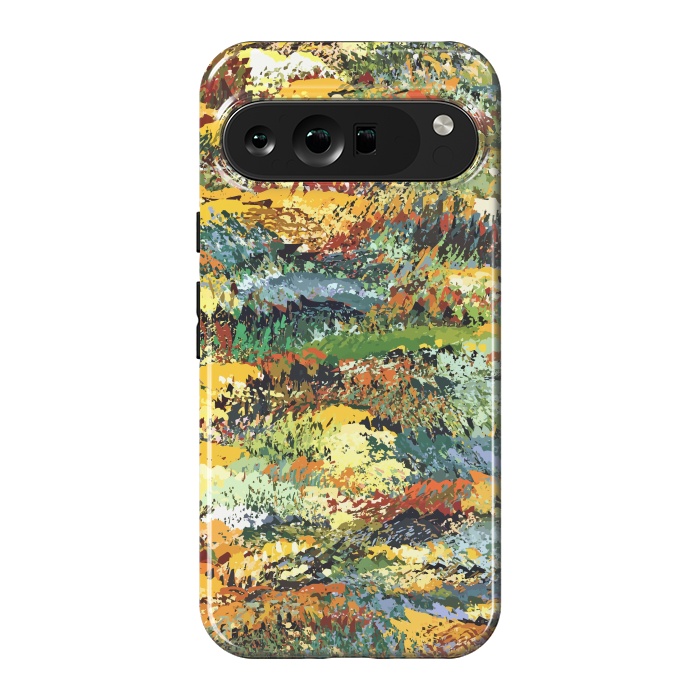 Pixel 9 Pro XL StrongFit Autumn Forest, Nature Jungle Painting, Botanical Plants Abstract Illustration, Contemporary Modern Boho by Uma Prabhakar Gokhale