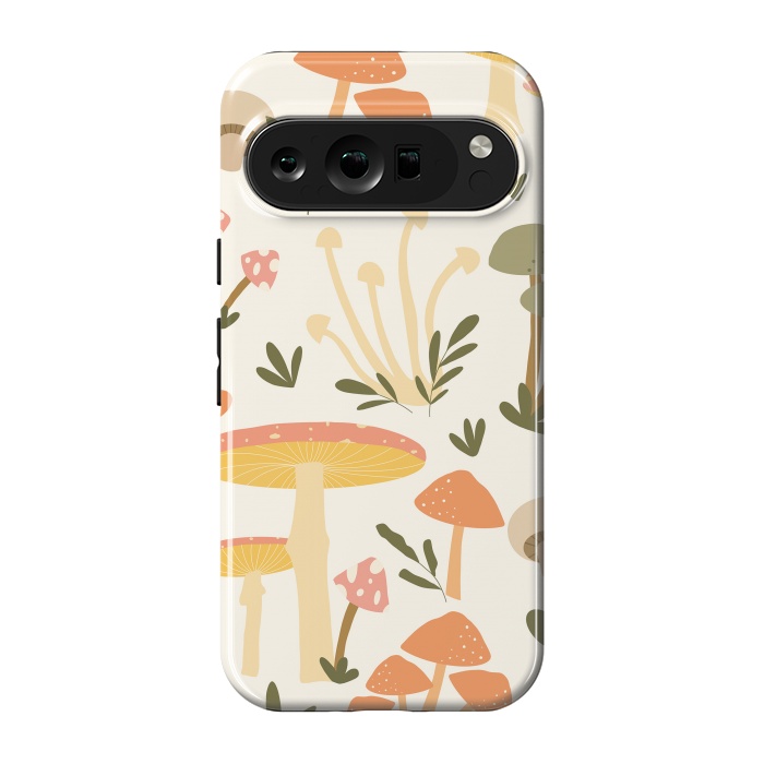 Pixel 9 pro StrongFit Mushrooms Pastels by ArtPrInk