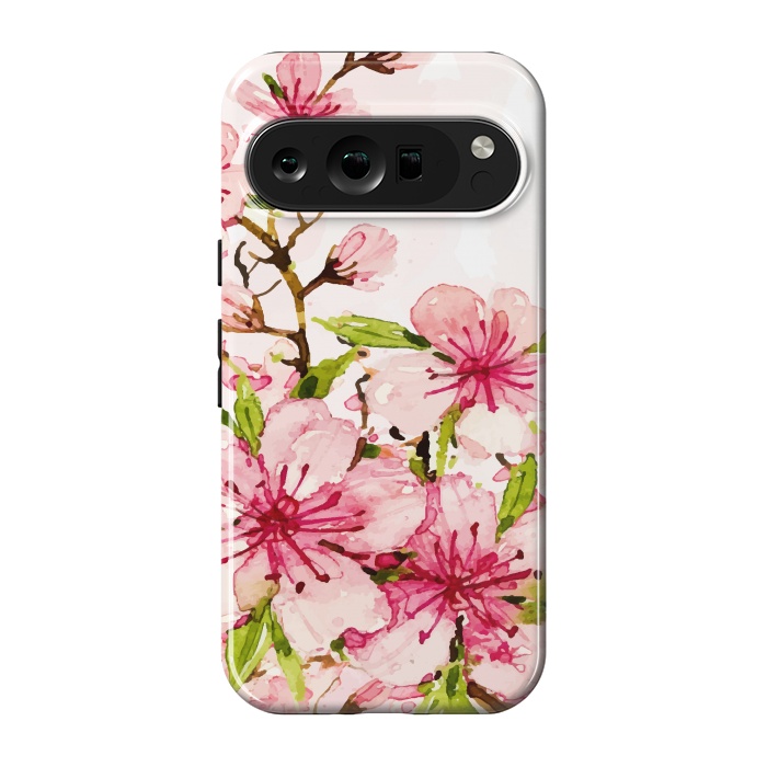 Pixel 9 pro StrongFit Watercolor Spring Flowers by Bledi