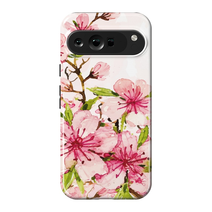 Pixel 9 Pro XL StrongFit Watercolor Spring Flowers by Bledi