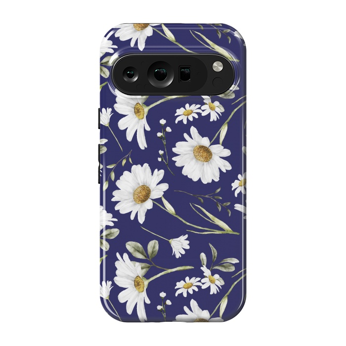 Pixel 9 pro StrongFit White Watercolor Flowers 2 by Bledi