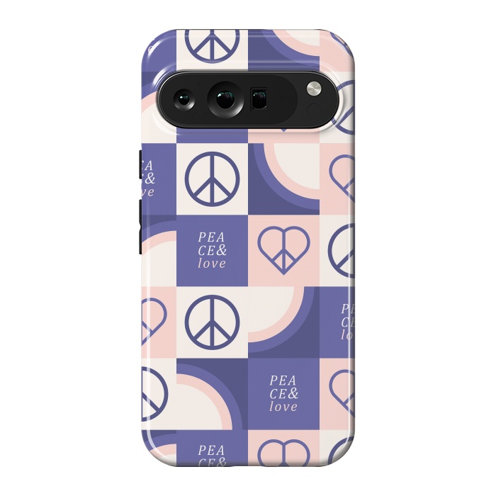 Pixel 9 Pro XL StrongFit Peace & Love Pattern by ArtPrInk