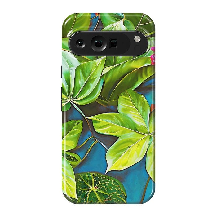 Pixel 9 Pro XL StrongFit Bloom Like Never Before, Botanical Nature Jungle Plants, Bohemian Floral Blossom Forest Painting by Uma Prabhakar Gokhale