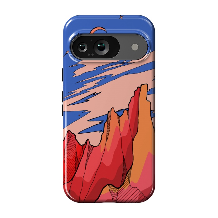 Pixel 9 StrongFit Blossom red mountain  by Steve Wade (Swade)