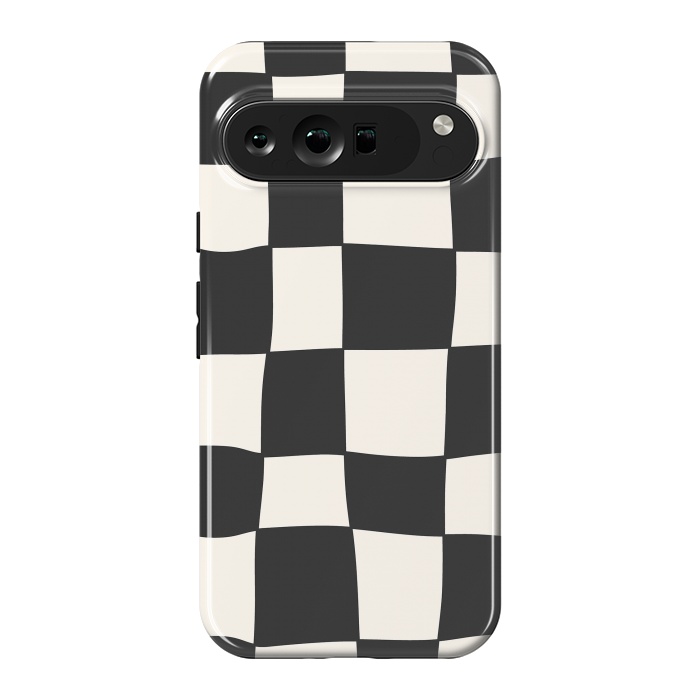 Pixel 9 Pro XL StrongFit Liquid Grid Black White by ArtPrInk