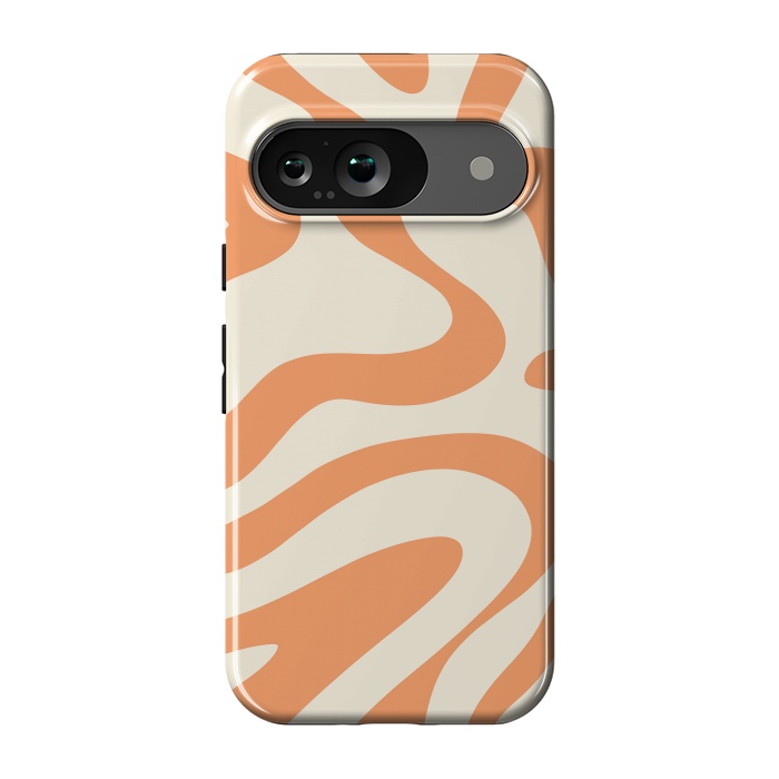 Pixel 9 StrongFit Liquid Retro Groovy Orange by ArtPrInk