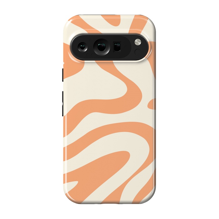 Pixel 9 pro StrongFit Liquid Retro Groovy Orange by ArtPrInk