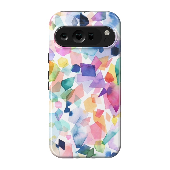 Pixel 9 pro StrongFit Colorful Crystals and Gems by Ninola Design