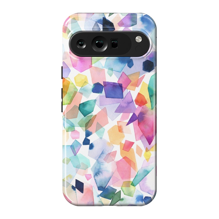 Pixel 9 Pro XL StrongFit Colorful Crystals and Gems by Ninola Design