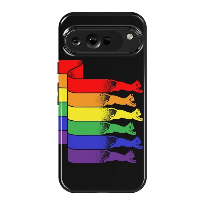 Pixel 9 Pro XL StrongFit Cats Rainbow flag by Coffee Man