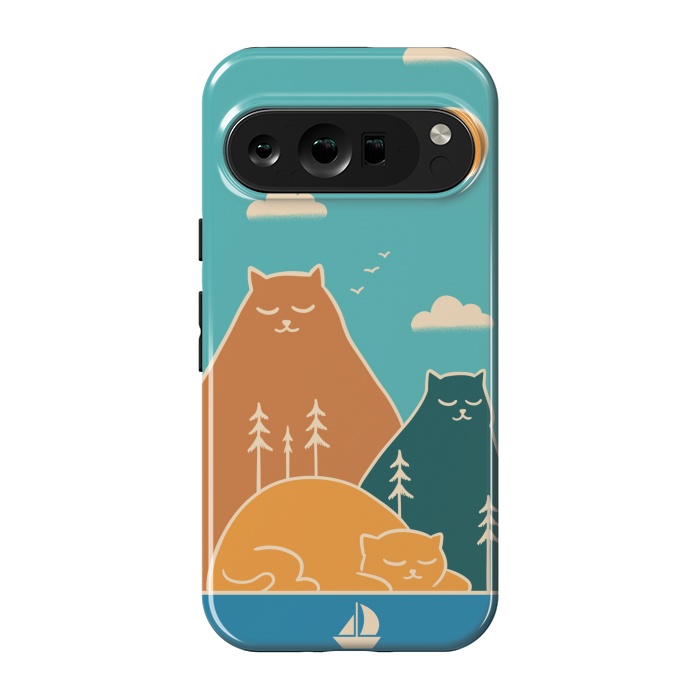 Pixel 9 pro StrongFit Cats mountains nature by Coffee Man