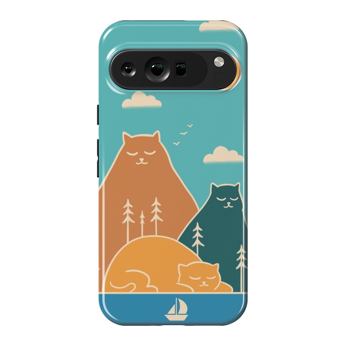 Pixel 9 Pro XL StrongFit Cats mountains nature by Coffee Man