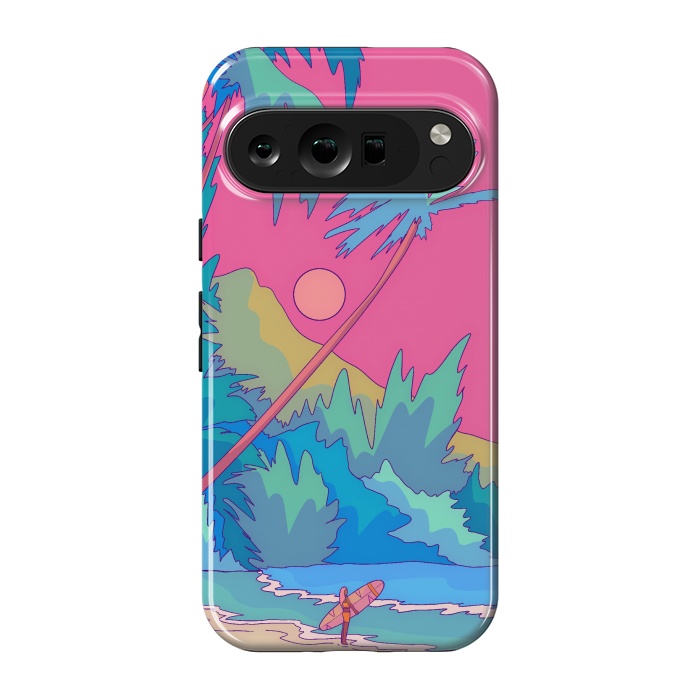 Pixel 9 pro StrongFit Pink sky beach by Steve Wade (Swade)