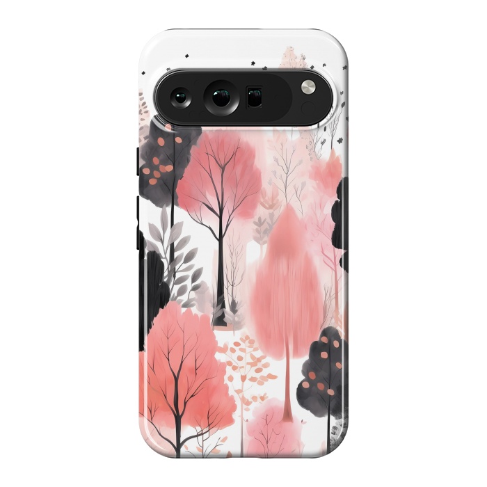 Pixel 9 Pro XL StrongFit Watercolor pink trees by haroulita