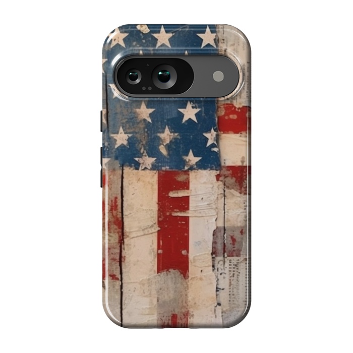 Pixel 9 StrongFit Vintage American flag by haroulita