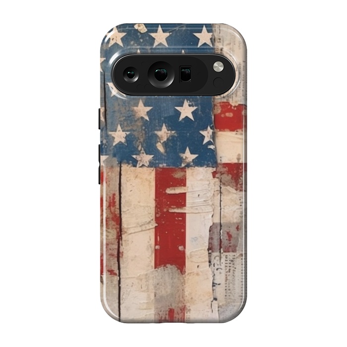 Pixel 9 pro StrongFit Vintage American flag by haroulita