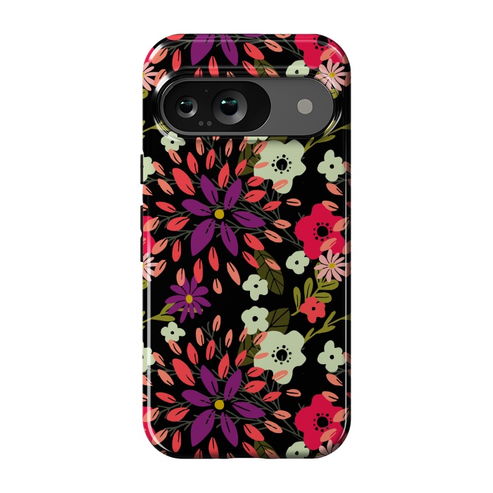 Pixel 9 StrongFit Bright Floral by Tiny Thistle Studio