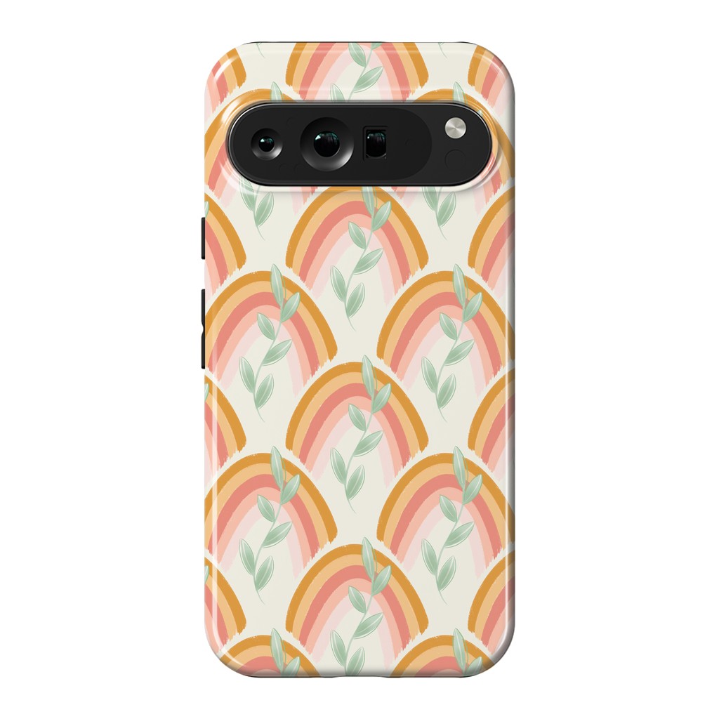 Pixel 9 Pro XL StrongFit Boho Rainbow Pastel by Tiny Thistle Studio