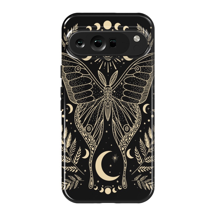 Pixel 9 Pro XL StrongFit Occult Mystical Moon Moth by LM2Kone