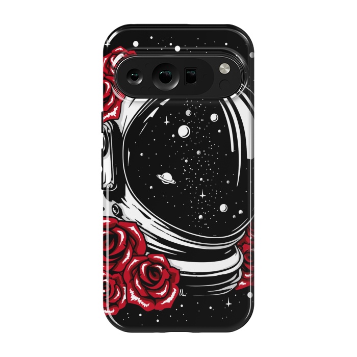 Pixel 9 pro StrongFit Astronaut Helmet of Roses by LM2Kone