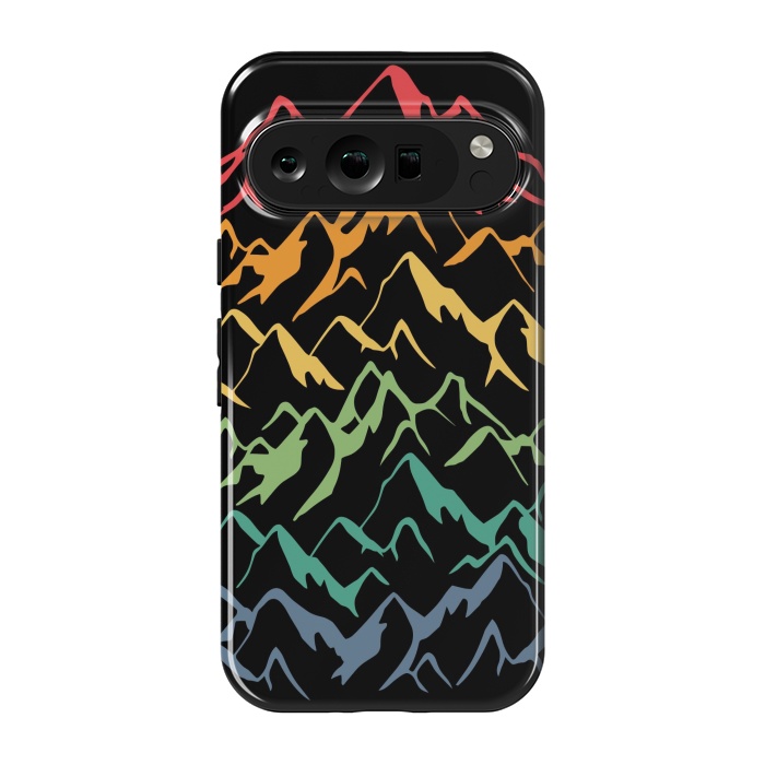 Pixel 9 pro StrongFit Retro Mountains Lines by LM2Kone