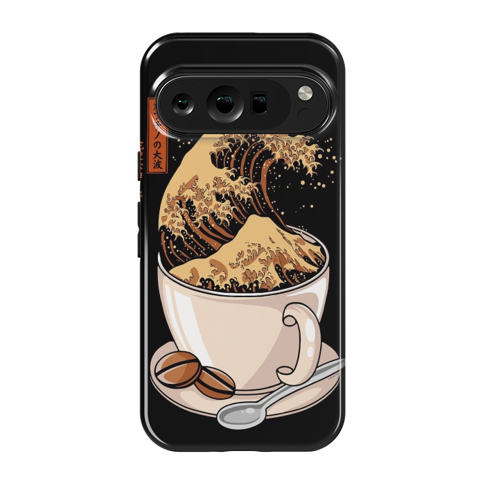 Pixel 9 pro StrongFit The Great Wave of Cappuccino by LM2Kone