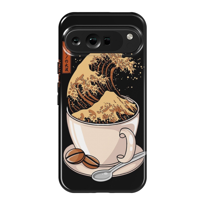 Pixel 9 Pro XL StrongFit The Great Wave of Cappuccino by LM2Kone