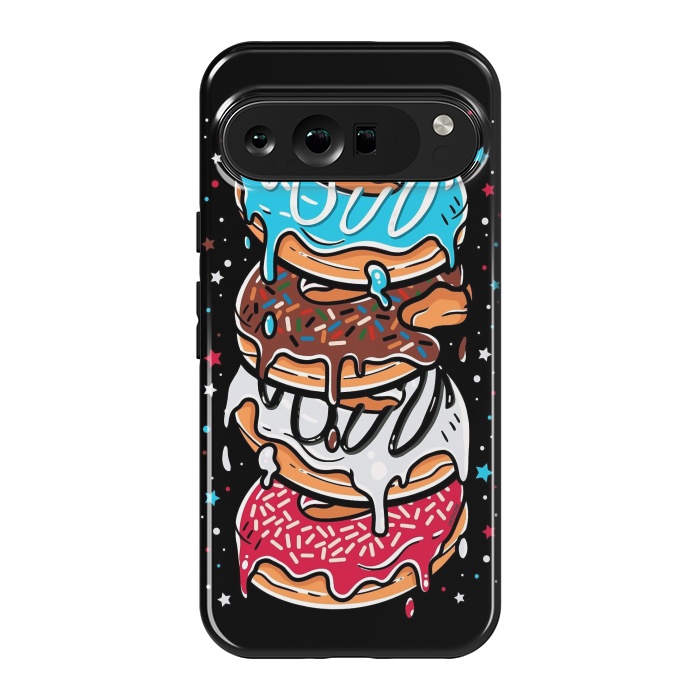 Pixel 9 Pro XL StrongFit Stack of Multi-colored Donuts by LM2Kone