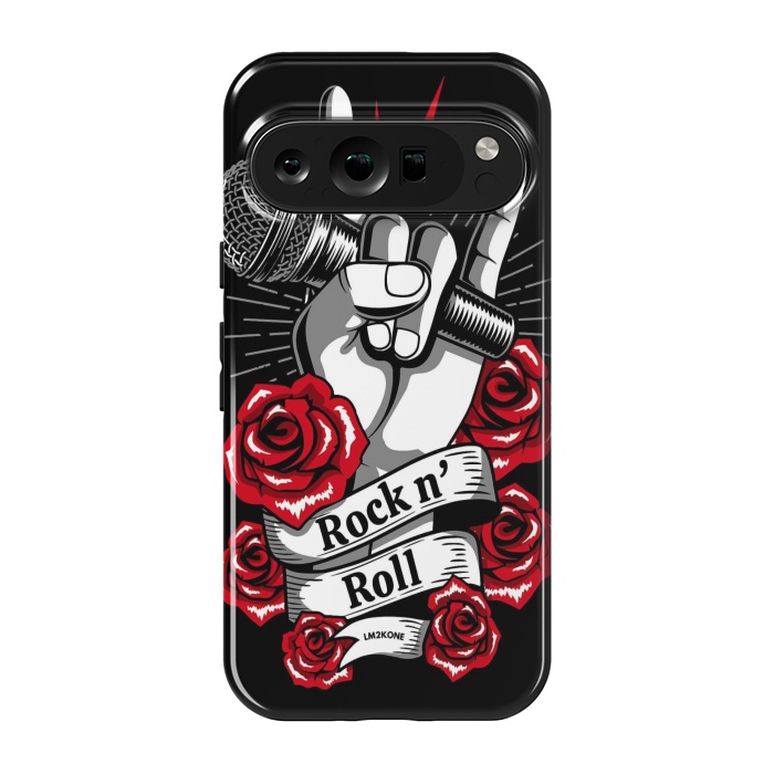 Pixel 9 pro StrongFit Rock N Roll - Metal Roses by LM2Kone