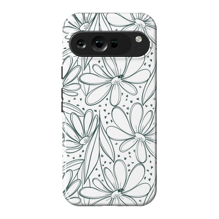 Pixel 9 Pro XL StrongFit Linework Flowers by Tiny Thistle Studio