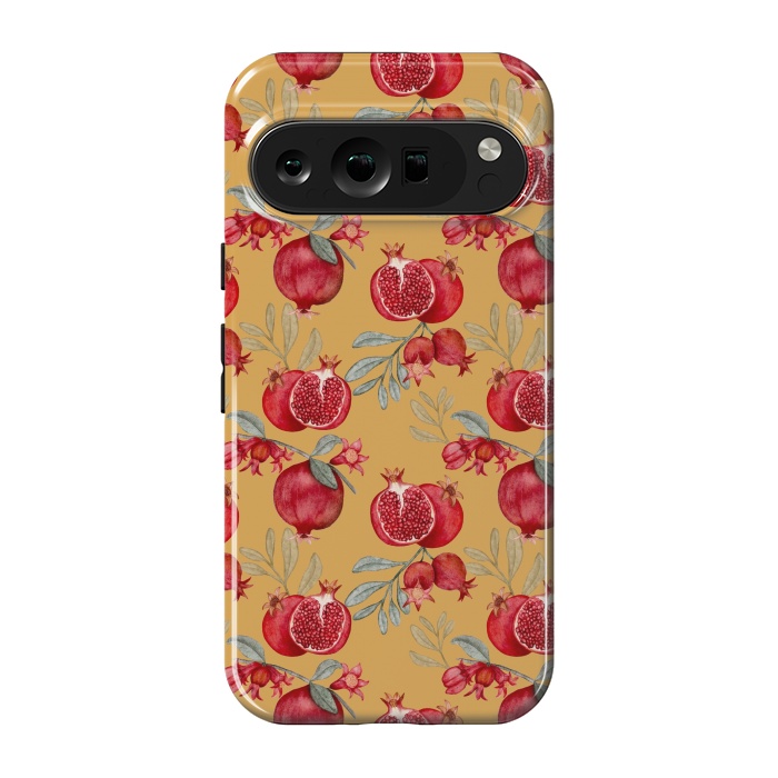 Pixel 9 pro StrongFit Red fruits, yellow by Flowery Stories